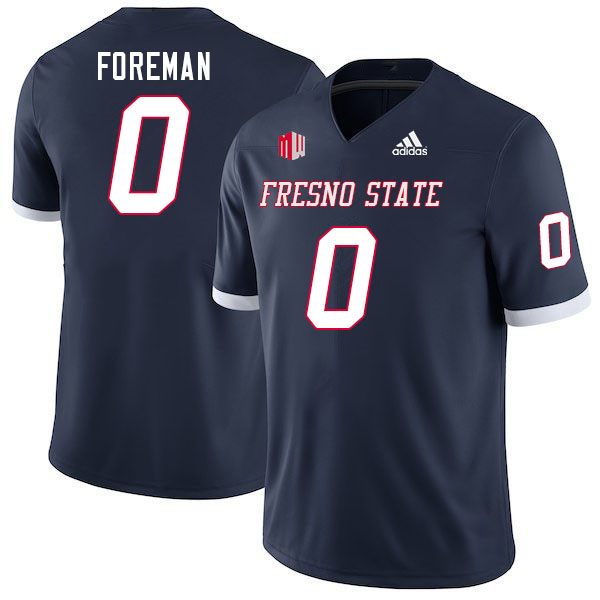 Men #0 Korey Foreman Fresno State Bulldogs College Football Jerseys Stitched-Navy Men #0 Korey Foreman Fresno State Bulldogs College Football Jerseys Stitched-Navy